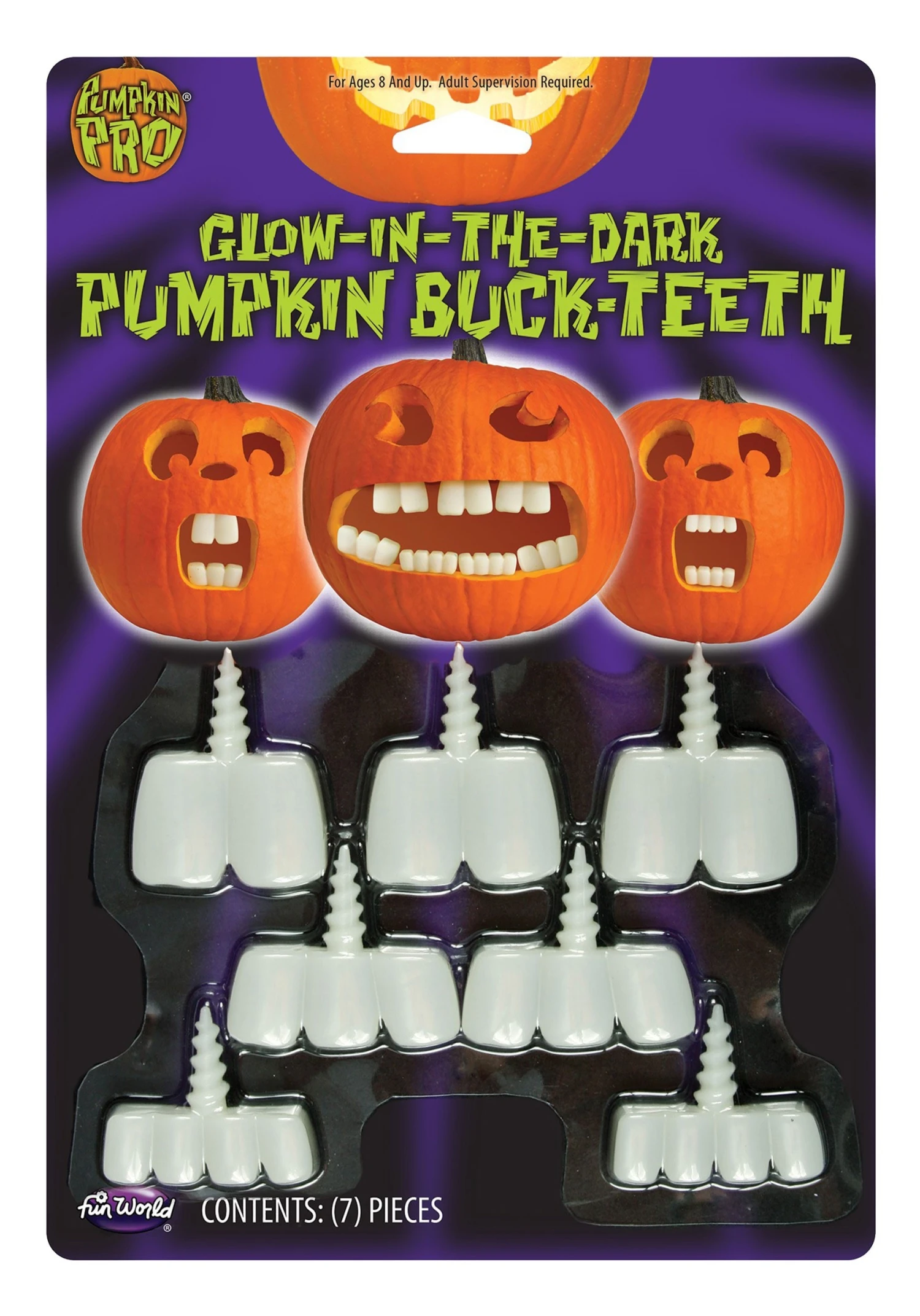 Fun World Buck Teeth Glow In The Dark Pumpkin Prop 3 Fun World Buck Teeth Glow In The Dark Pumpkin Prop