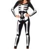 LEG AVENUE Women's Glow In The Dark Skeleton Catsuit 1 LEG AVENUE Women's Glow In The Dark Skeleton Catsuit -Halloween Costumes glow in the dark skeleton catsuit