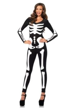 LEG AVENUE Women's Glow In The Dark Skeleton Catsuit
