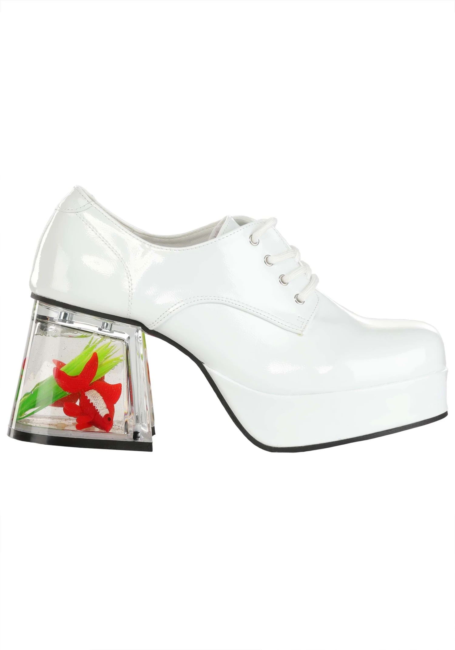 White Disco Pimp Goldfish Shoes For Adults 4 White Disco Pimp Goldfish Shoes For Adults - Image 2