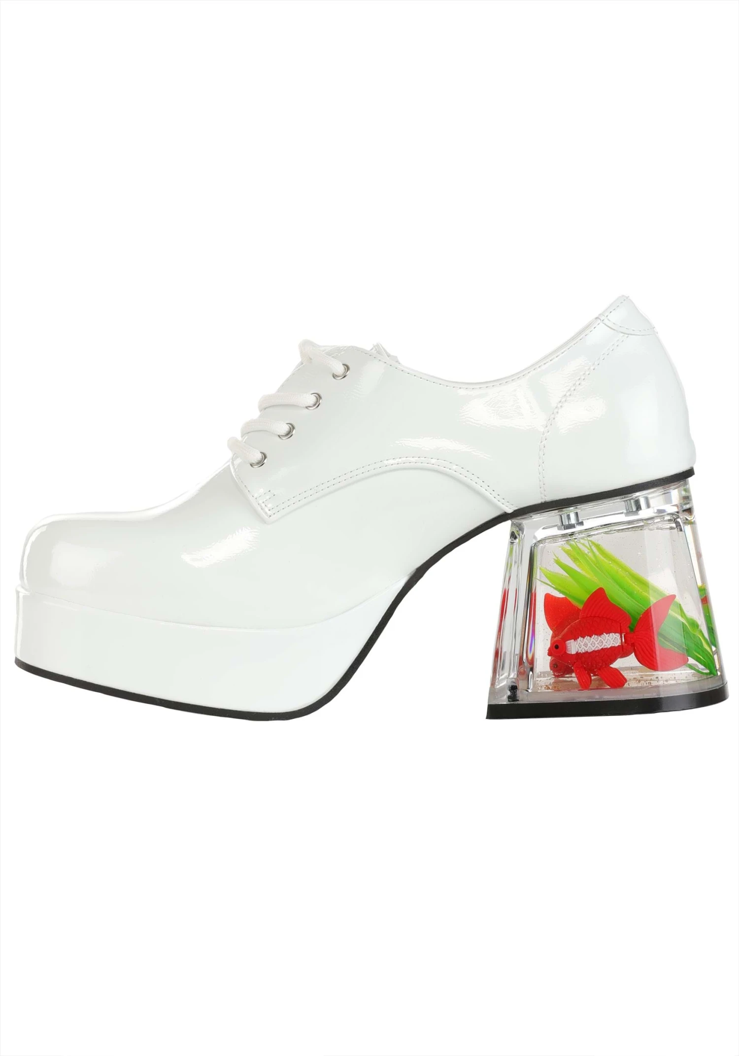 White Disco Pimp Goldfish Shoes For Adults 5 White Disco Pimp Goldfish Shoes For Adults - Image 3