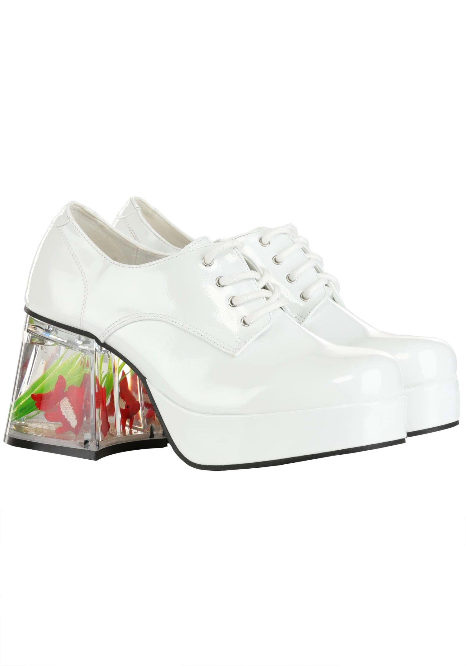 White Disco Pimp Goldfish Shoes For Adults 3 White Disco Pimp Goldfish Shoes For Adults