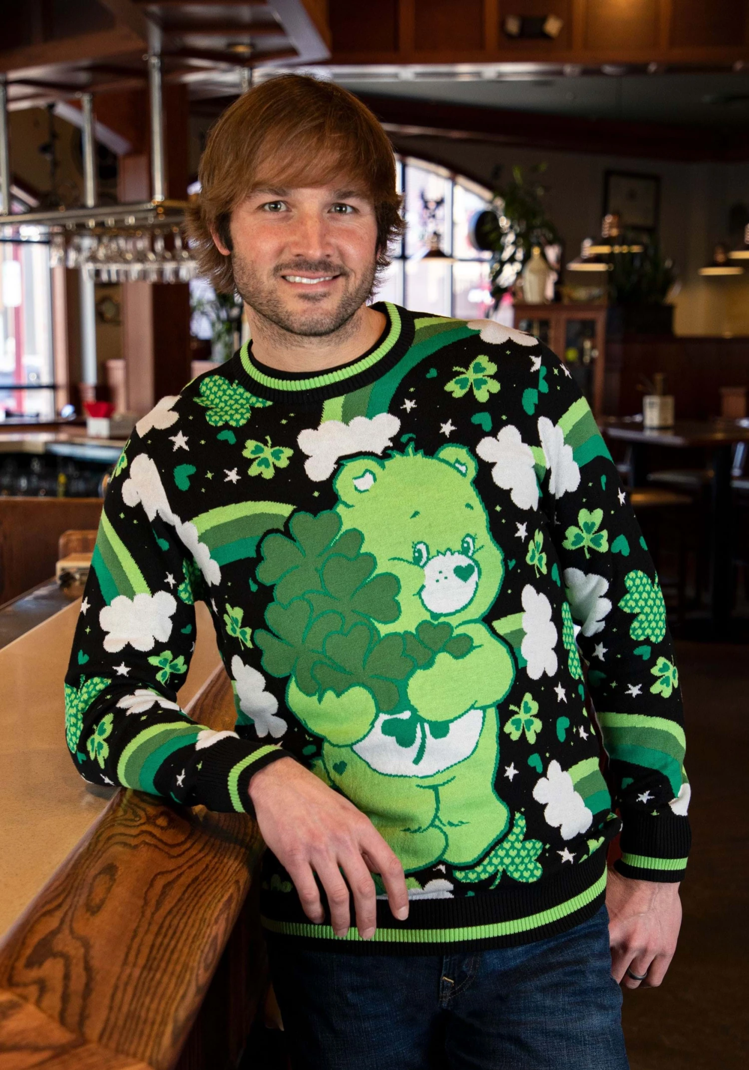 St Patrick's Day Care Bears Good Luck Bear Sweater 4 St Patrick's Day Care Bears Good Luck Bear Sweater - Image 2