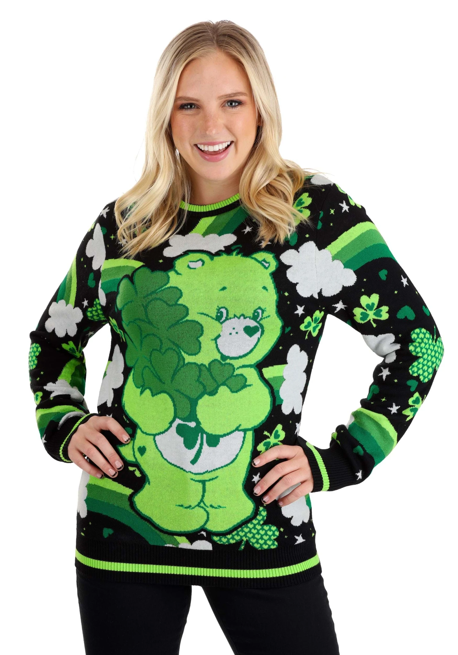 St Patrick's Day Care Bears Good Luck Bear Sweater 9 St Patrick's Day Care Bears Good Luck Bear Sweater - Image 7