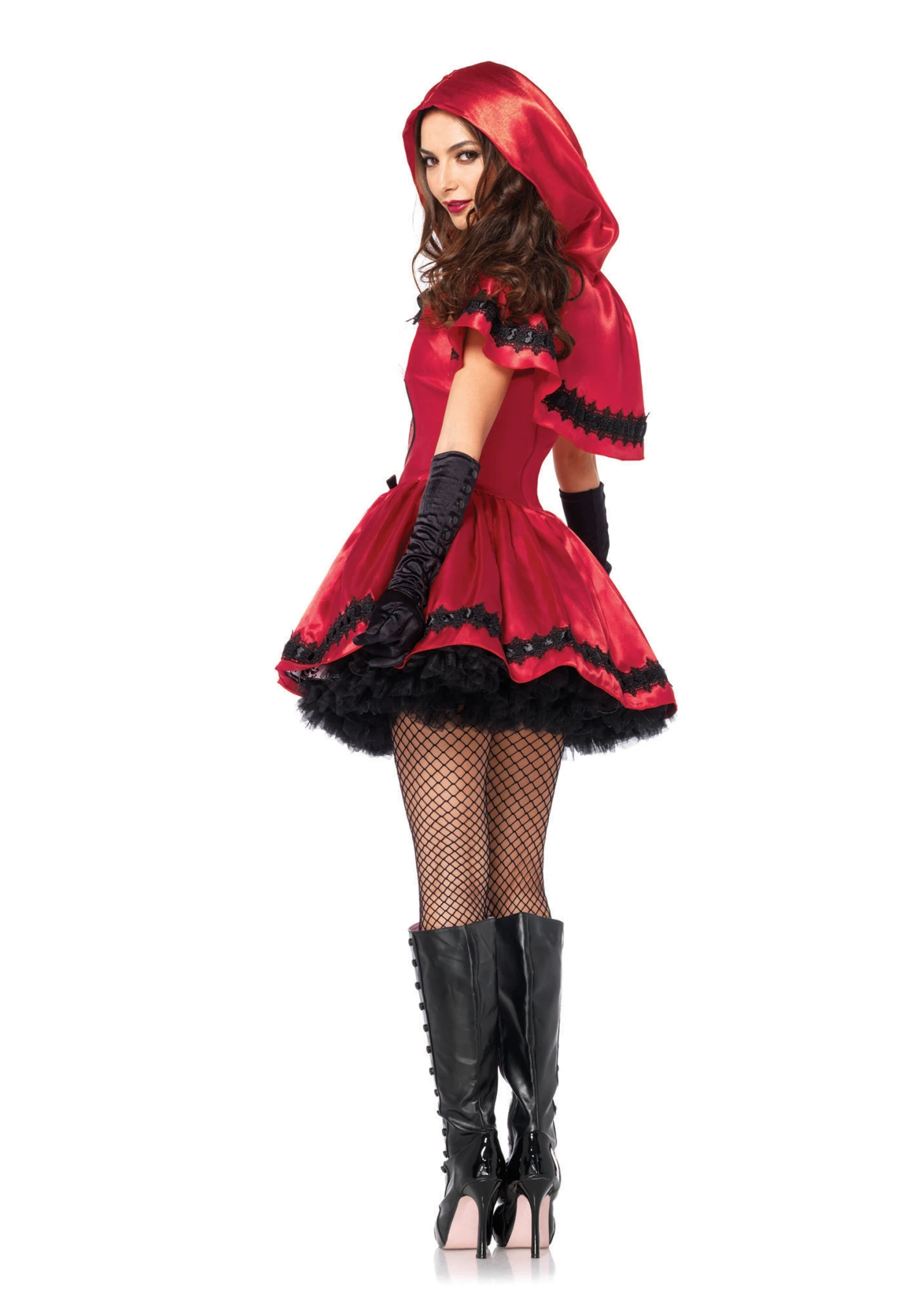 LEG AVENUE Gothic Red Riding Hood Adult Costume 4 LEG AVENUE Gothic Red Riding Hood Adult Costume - Image 2