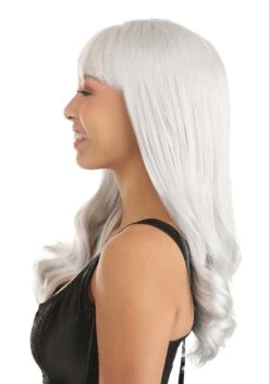 Gray Wavy Long Wig 8 Gray Wavy Long Wig -Halloween Costumes gray full wavy wig alt 2