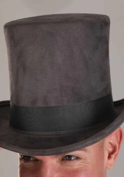 Adult Grey Top Hat -Halloween Costumes gray top hat alt 1