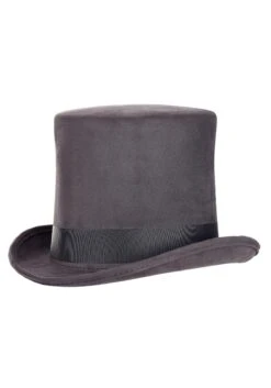 Adult Grey Top Hat -Halloween Costumes gray top hat alt 4
