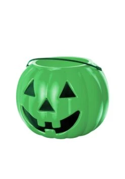 Green Trick Or Treat Pumpkin Bucket
