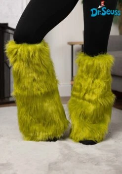 Grinch Green Fuzzy Adult Leg Warmers