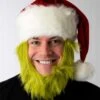 Grinch Costume Hat With Fur Beard 1 Grinch Costume Hat With Fur Beard -Halloween Costumes grinch hat with fur beard update 2 1
