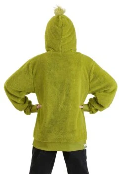Adult The Grinch Hoodie Costume Top -Halloween Costumes grinch hoodie costume top alt 1