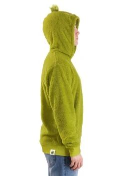 Adult The Grinch Hoodie Costume Top -Halloween Costumes grinch hoodie costume top alt 5