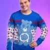 Grumpy Bear Adult Care Bears Ugly Christmas Sweater -Halloween Costumes grumpy bear adult care bears ugly christmas sweater