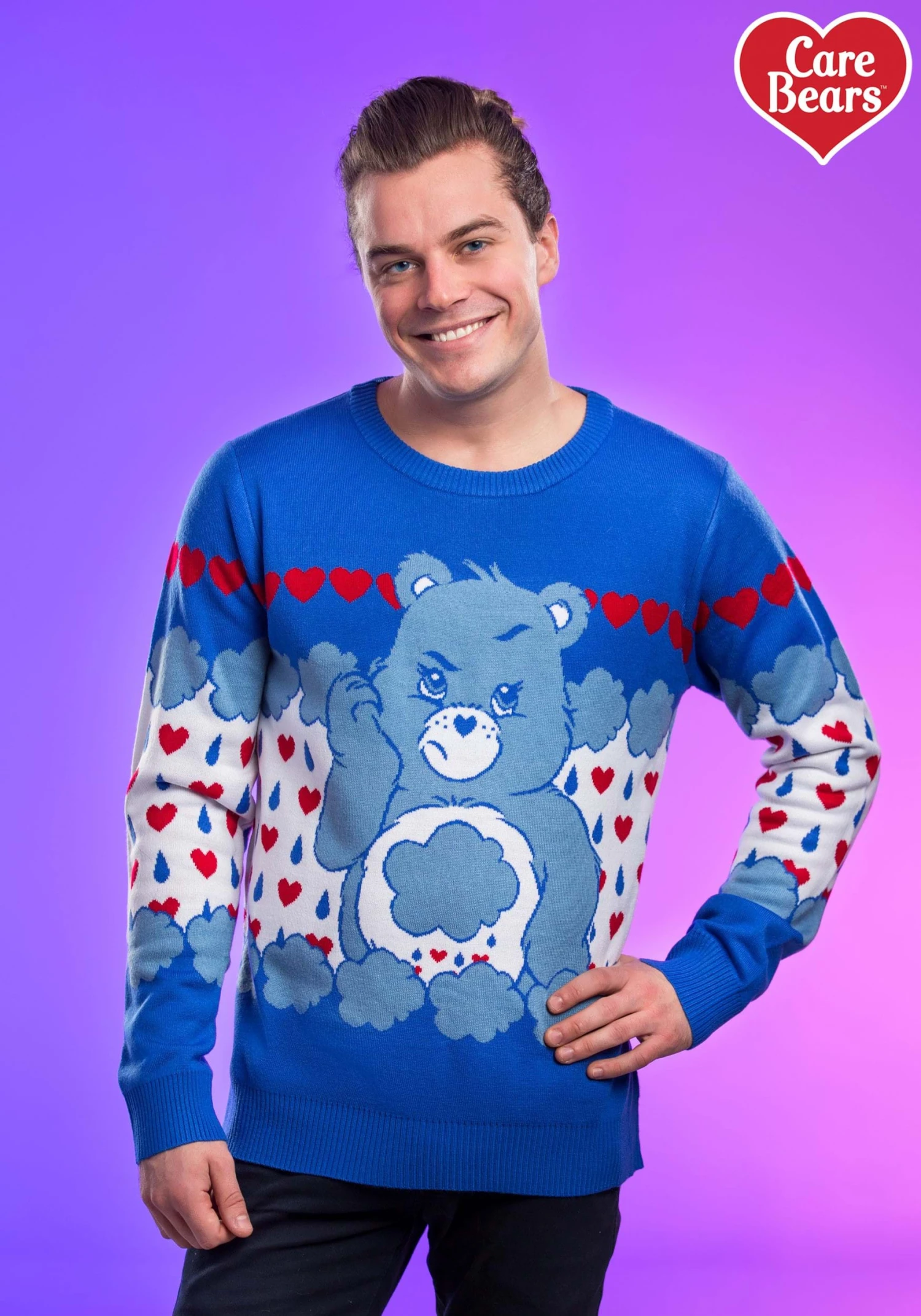 Grumpy Bear Adult Care Bears Ugly Christmas Sweater 3 Grumpy Bear Adult Care Bears Ugly Christmas Sweater