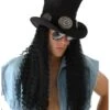 Guitarist Superstar Costume Hat With Hair 2 Guitarist Superstar Costume Hat With Hair -Halloween Costumes guitar superstar hat with hair
