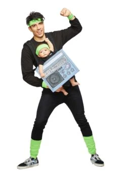 Gym Instructor And Boombox CarrierBaby Costume 5 Gym Instructor And Boombox CarrierBaby Costume -Halloween Costumes gym instructor and boombox baby carrier costume alt 1