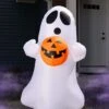 5FT Halloween Ghost With Pumpkin Inflatable Decoration -Halloween Costumes halloween ghost inflatable decoration