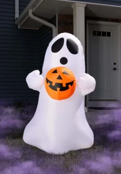 5FT Halloween Ghost With Pumpkin Inflatable Decoration