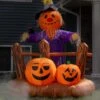 8FT Pumpkin Patch Scarecrow Inflatable Decoration 1 8FT Pumpkin Patch Scarecrow Inflatable Decoration -Halloween Costumes halloween scarecrow inflatable decoration