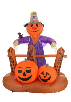 8FT Pumpkin Patch Scarecrow Inflatable Decoration -Halloween Costumes halloween scarecrow inflatable decoration alt 3
