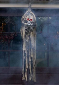 2.5FT Hanging Animated Skeleton Halloween Decoration 10 2.5FT Hanging Animated Skeleton Halloween Decoration -Halloween Costumes hanging ghost with movinglightsound alt 1