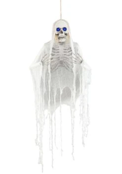 Haunted Hanging Skeleton With Light Up Blue Eyes Halloween Decoration 7 Haunted Hanging Skeleton With Light Up Blue Eyes Halloween Decoration -Halloween Costumes hanging skeleton blue light alt 2