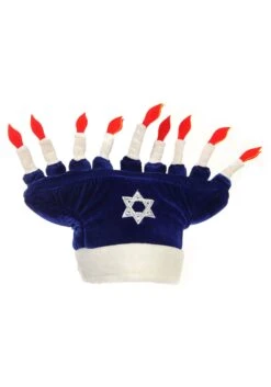 Happy Chanukah Soft Hat 8 Happy Chanukah Soft Hat -Halloween Costumes happy chanukah plush hat alt 2