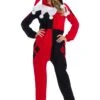Harley Quinn Women's Jumpsuit -Halloween Costumes harley quinn adult onesie