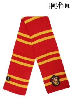 Harry Potter Deluxe Gryffindor Knit Scarf -Halloween Costumes harry potter deluxe gryffindor knit scarf alt 2