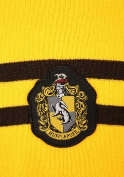 Harry Potter Deluxe Hufflepuff Knit Scarf 5 Harry Potter Deluxe Hufflepuff Knit Scarf -Halloween Costumes harry potter deluxe hufflepuff knit scarf alt 1
