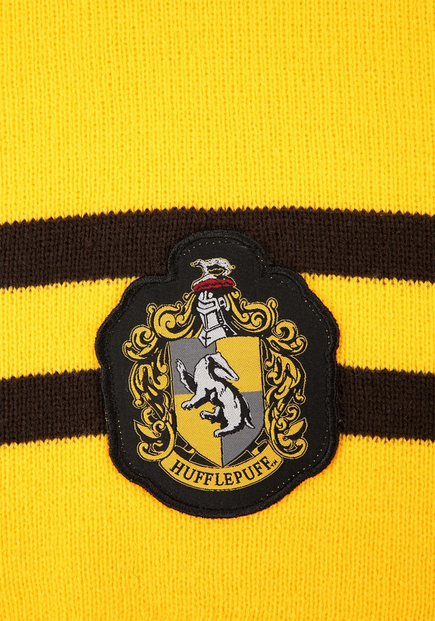 Harry Potter Deluxe Hufflepuff Knit Scarf 4 Harry Potter Deluxe Hufflepuff Knit Scarf - Image 2