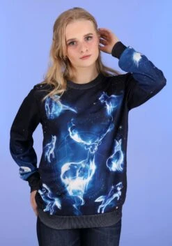Harry Potter Patronus Ugly Sweatshirt For Adults 20 Harry Potter Patronus Ugly Sweatshirt For Adults -Halloween Costumes harry potter patronus ugly sweater alt 1