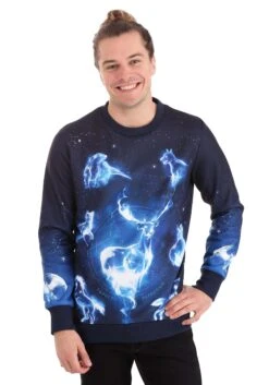 Harry Potter Patronus Ugly Sweatshirt For Adults 31 Harry Potter Patronus Ugly Sweatshirt For Adults -Halloween Costumes harry potter patronus ugly sweater alt 12