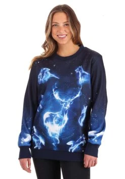 Harry Potter Patronus Ugly Sweatshirt For Adults 32 Harry Potter Patronus Ugly Sweatshirt For Adults -Halloween Costumes harry potter patronus ugly sweater alt 13