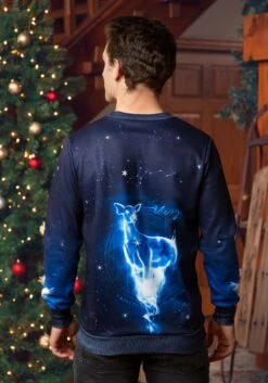 Harry Potter Patronus Ugly Sweatshirt For Adults 35 Harry Potter Patronus Ugly Sweatshirt For Adults -Halloween Costumes harry potter patronus ugly sweater alt 16
