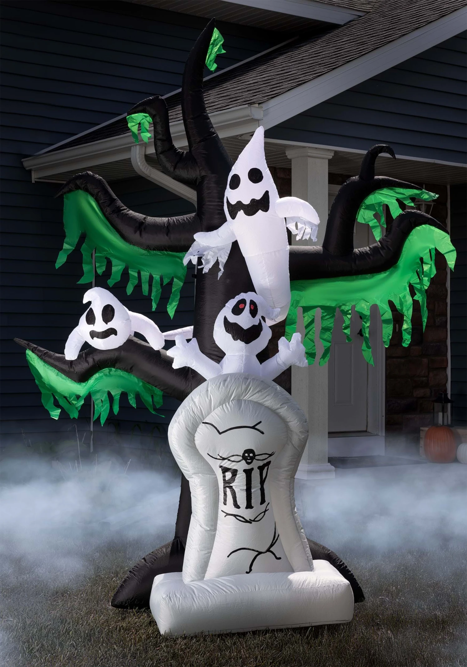 7.25FT Haunted Ghost Tree With Tombstone Inflatable Decoration 3 7.25FT Haunted Ghost Tree With Tombstone Inflatable Decoration