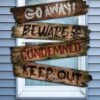Fun World Haunted Warnings Window Boards Prop Decoration 2 Fun World Haunted Warnings Window Boards Prop Decoration -Halloween Costumes haunted window boards w words