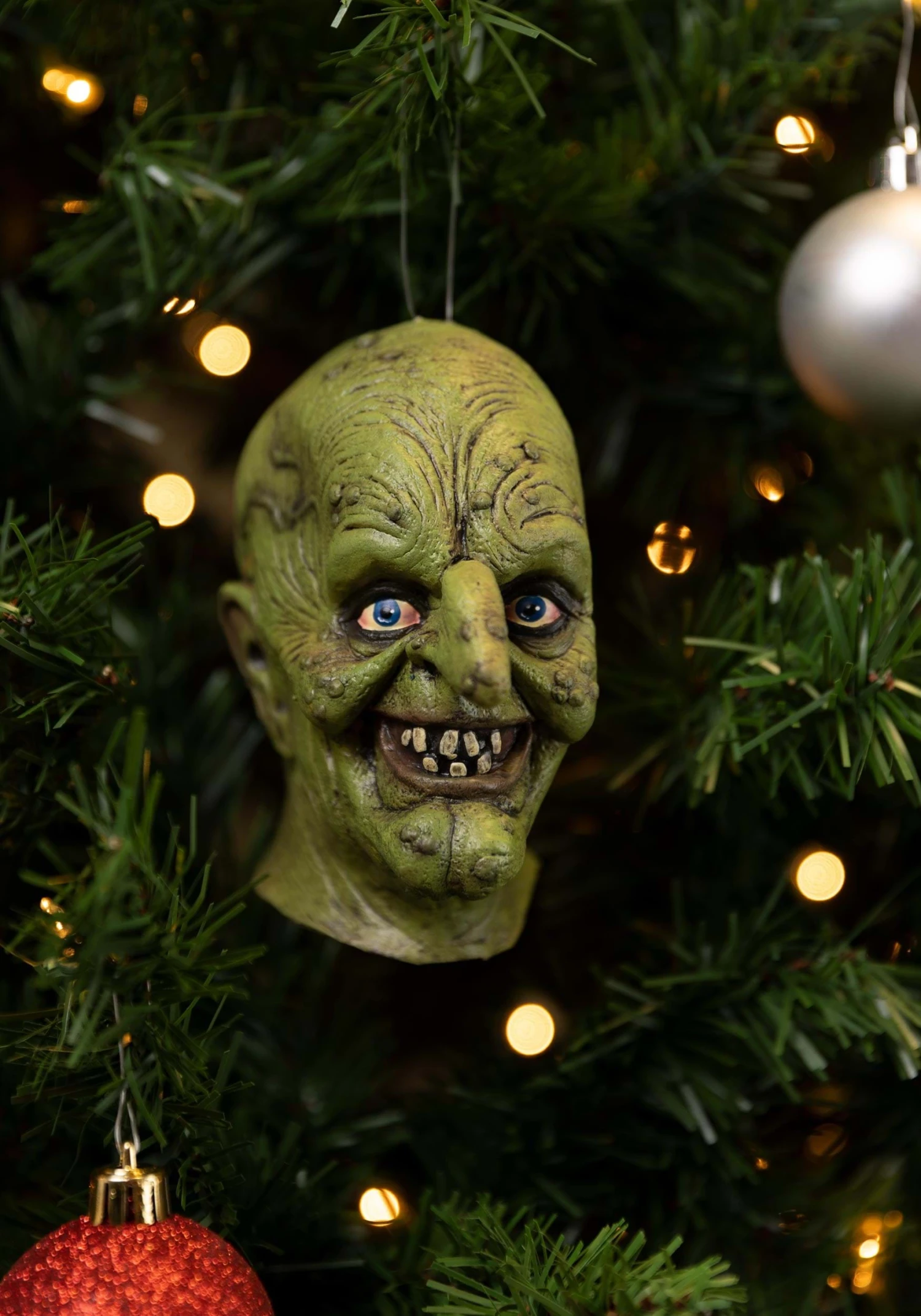 Haxan Green Witch Horror Tree Ornament 3 Haxan Green Witch Horror Tree Ornament
