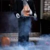 5FT Animated Head On A Platter Butler Halloween Decoration