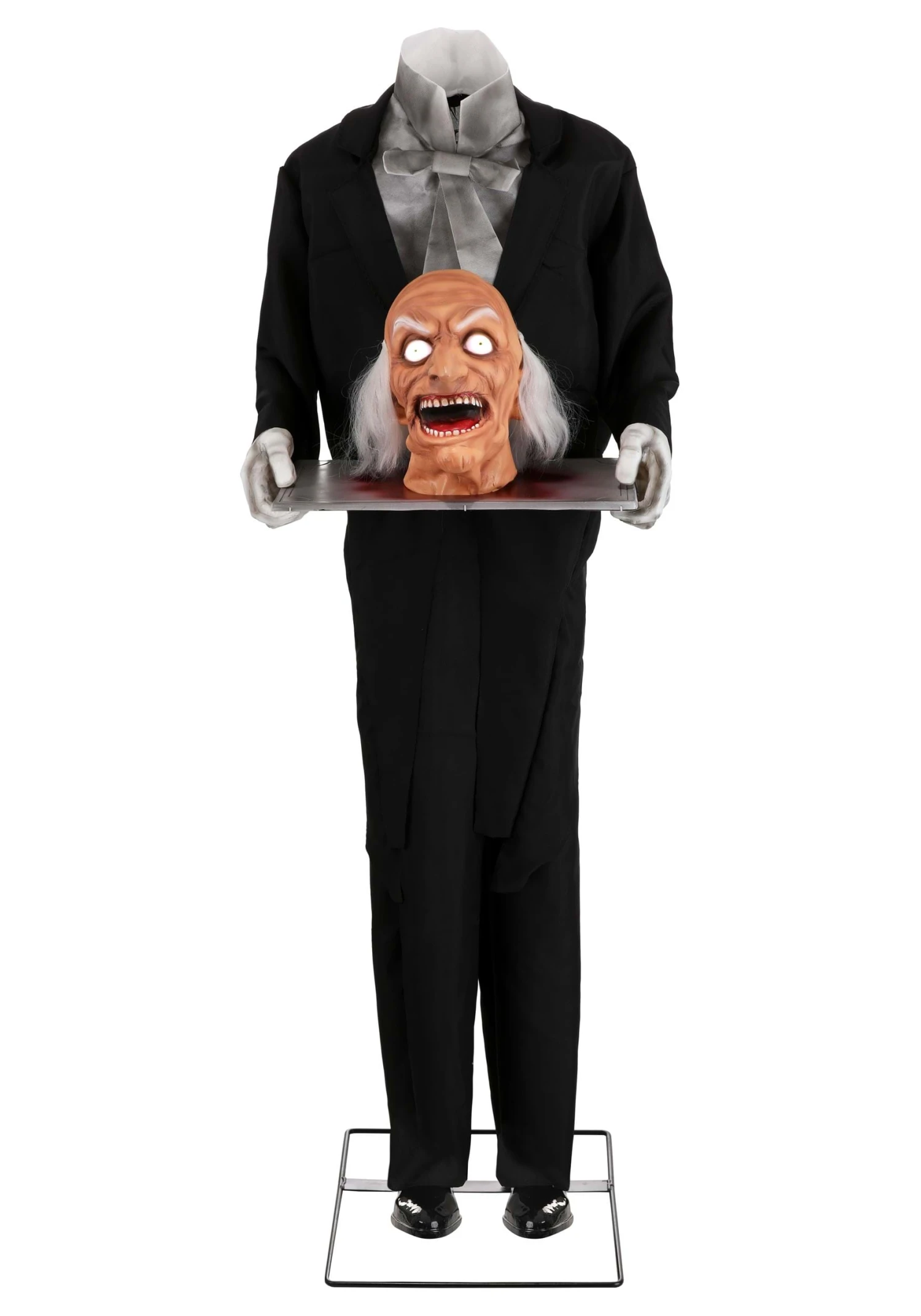 5FT Animated Head On A Platter Butler Halloween Decoration 5 5FT Animated Head On A Platter Butler Halloween Decoration - Image 3