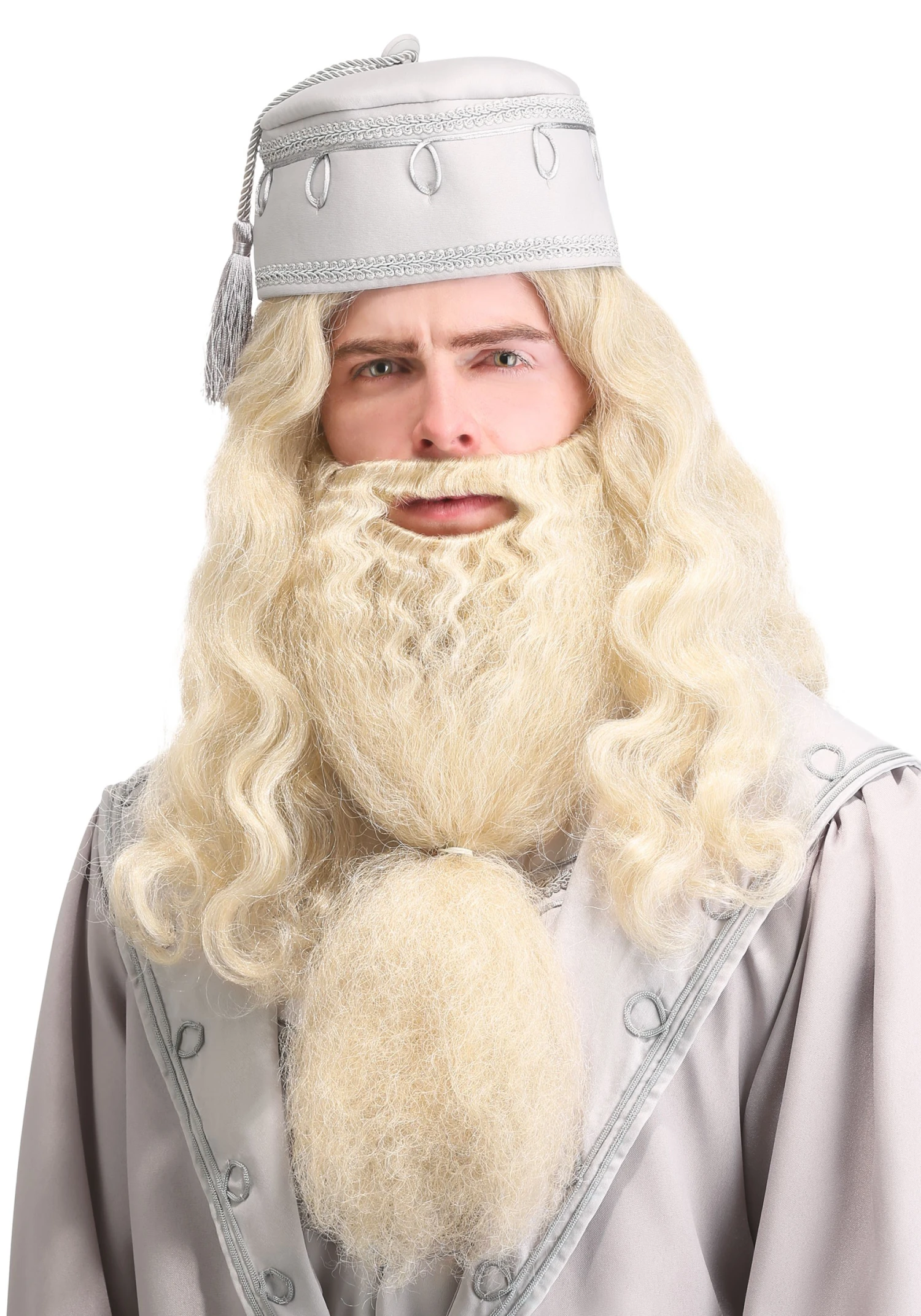 Adult Headmaster Wizard Costume Wig And Beard 3 Adult Headmaster Wizard Costume Wig And Beard