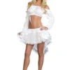 Dreamgirl Hi-Low White Petticoat -Halloween Costumes hi low white petticoat