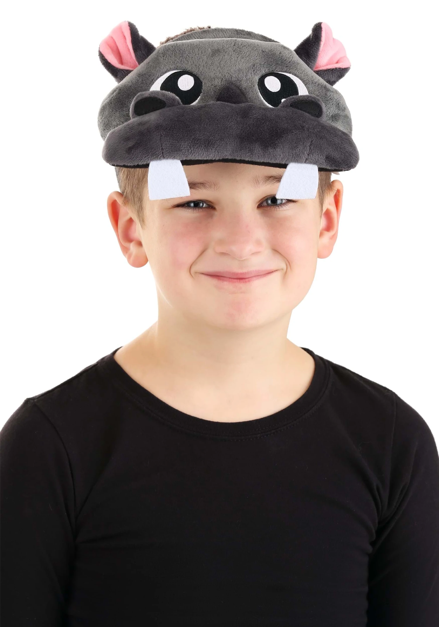 Plush Hippo Costume Headband 6 Plush Hippo Costume Headband - Image 4