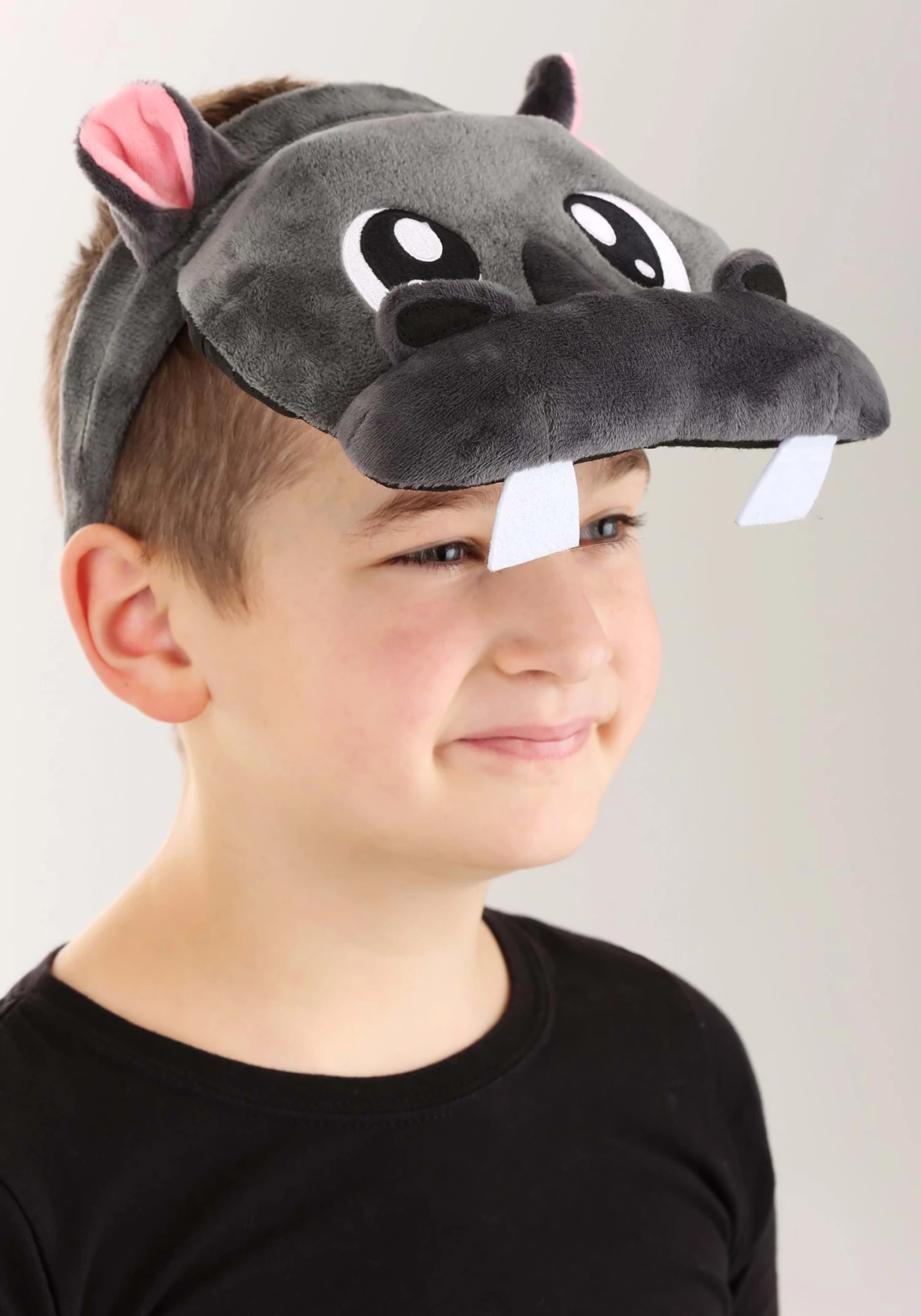 Plush Hippo Costume Headband 7 Plush Hippo Costume Headband - Image 5