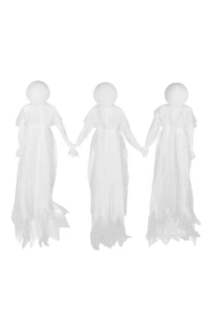 Holding Hands White Ghosts Light Up Halloween Decoration