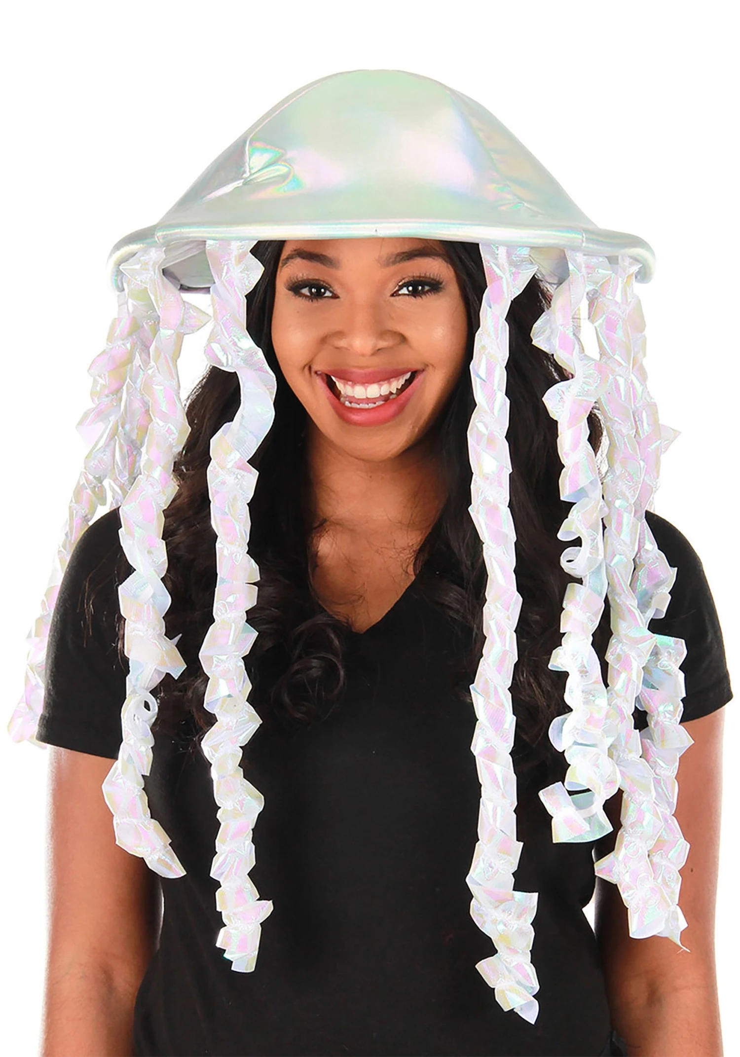 Holographic Jellyfish Soft Costume Hat 3 Holographic Jellyfish Soft Costume Hat