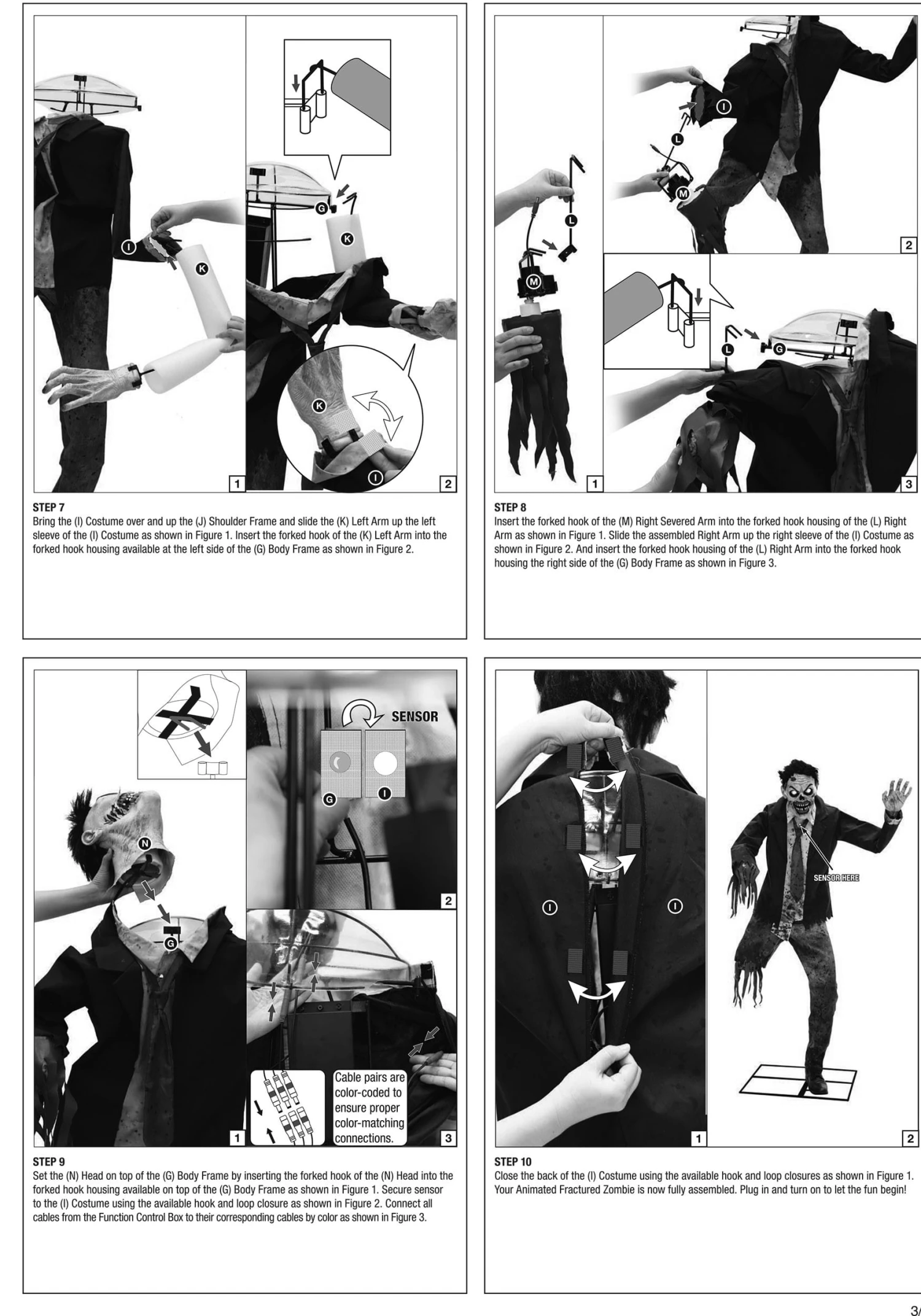 5.8FT Hopps The Dismembered Zombie Animatronic Halloween Decoration 14 5.8FT Hopps The Dismembered Zombie Animatronic Halloween Decoration - Image 12