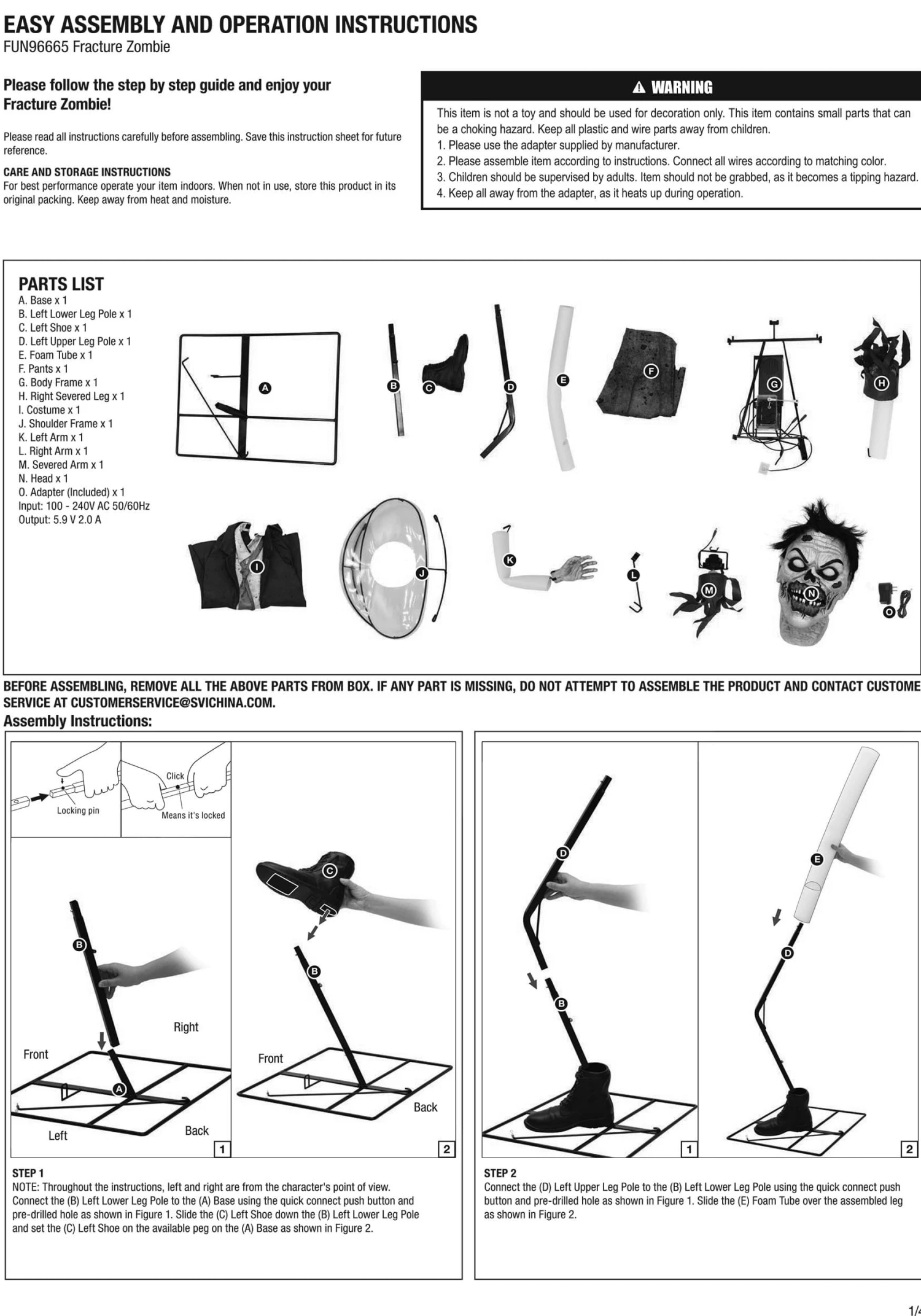 5.8FT Hopps The Dismembered Zombie Animatronic Halloween Decoration 12 5.8FT Hopps The Dismembered Zombie Animatronic Halloween Decoration - Image 10