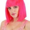 Hot Pink Bob Wig Accessory 1 Hot Pink Bob Wig Accessory -Halloween Costumes hot pink bob wig